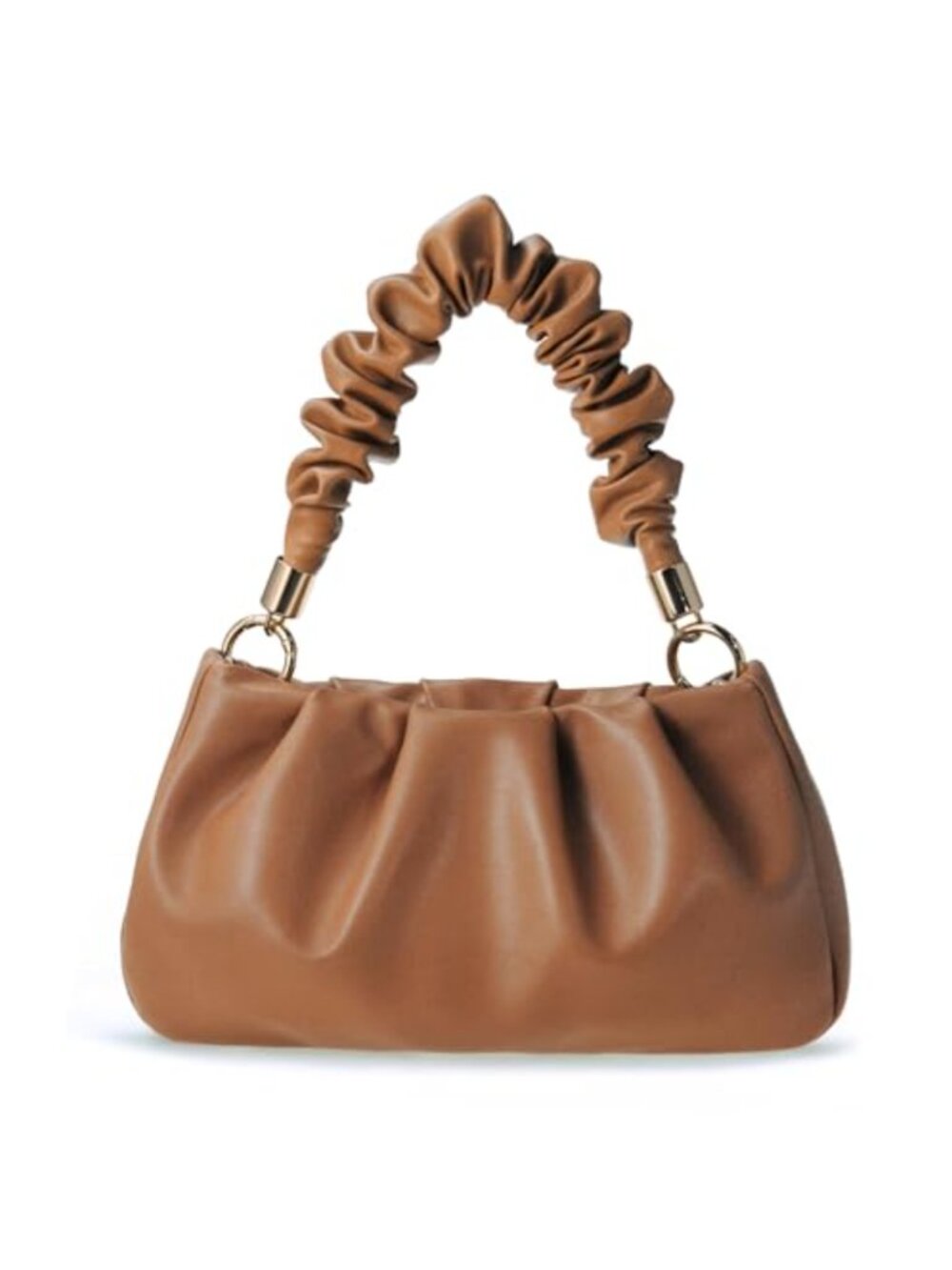Soft Vegan Leather Cloud Pouch Hobo Shoulder Bag with Chain Strap